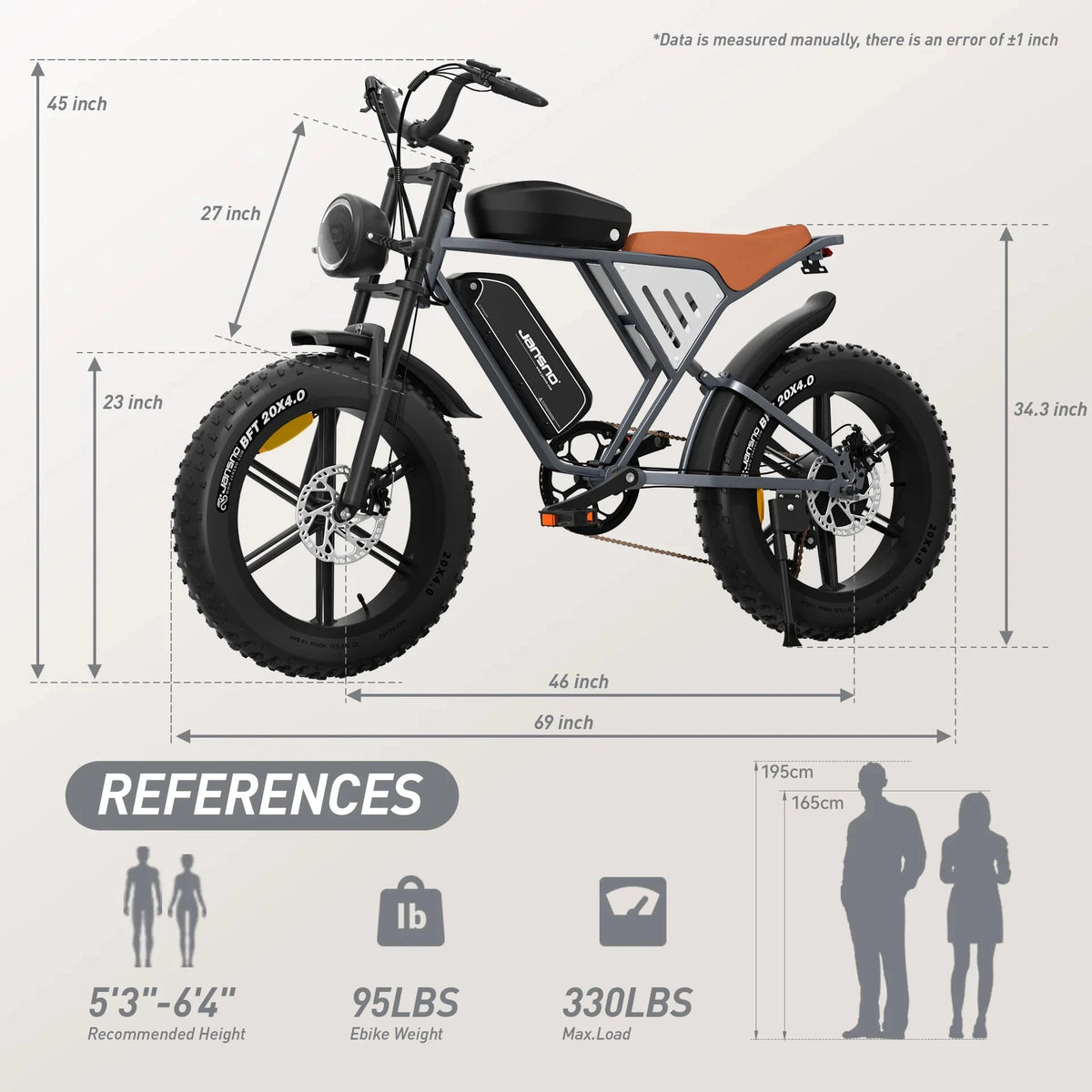 JANSNO X70 Electric Bike – 48V 34Ah Dual Battery Long Range for Off-road Riding - Jansno Ebike US