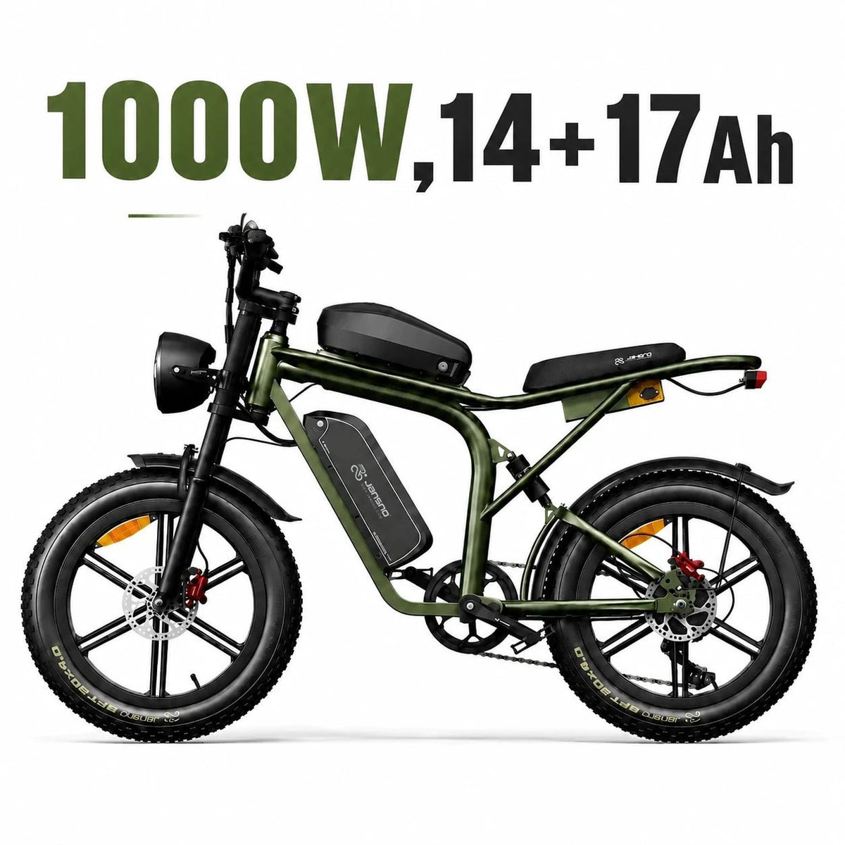 Jansno X80 Pro Long Range Fat Tire Electric Bike with Dual Battery - Jansno Ebike US