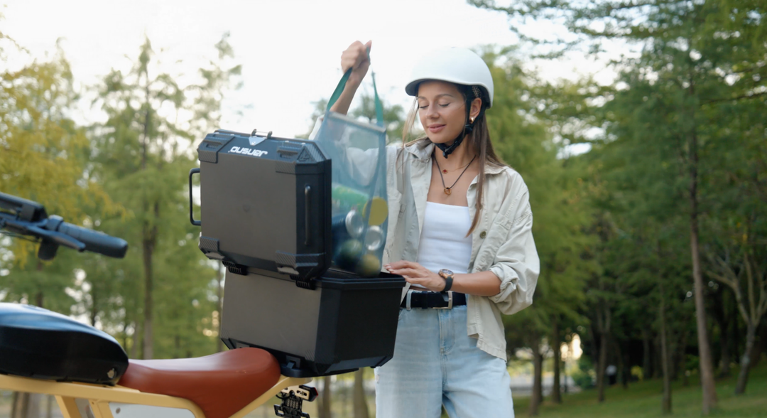 Jansno X70 Fat tire ebike with Rear Cargo Box-Delivery Rider friendly