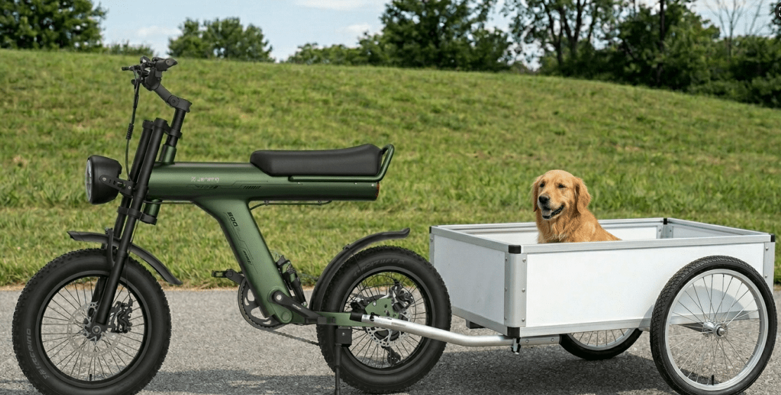 Why Your Dog Bike Trailer Needs a Fat Tire Ebike - Jansno Ebike US