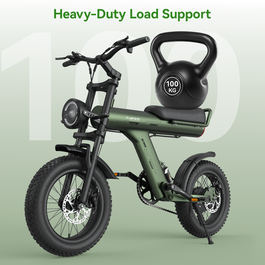 Jansno X90 Commute Electric Bike, 14Ah electric bike offers up to 45km range