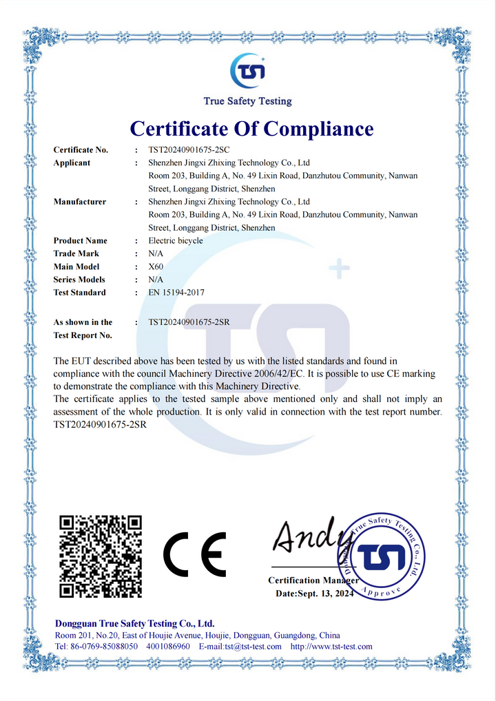 JANSNO X60 CE Certification