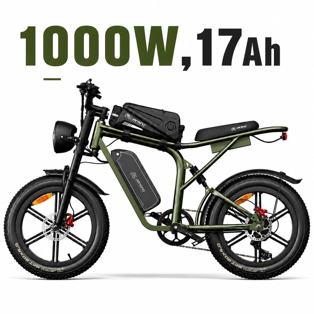 Jansno X80 1000W Fat Tire Electric Bike