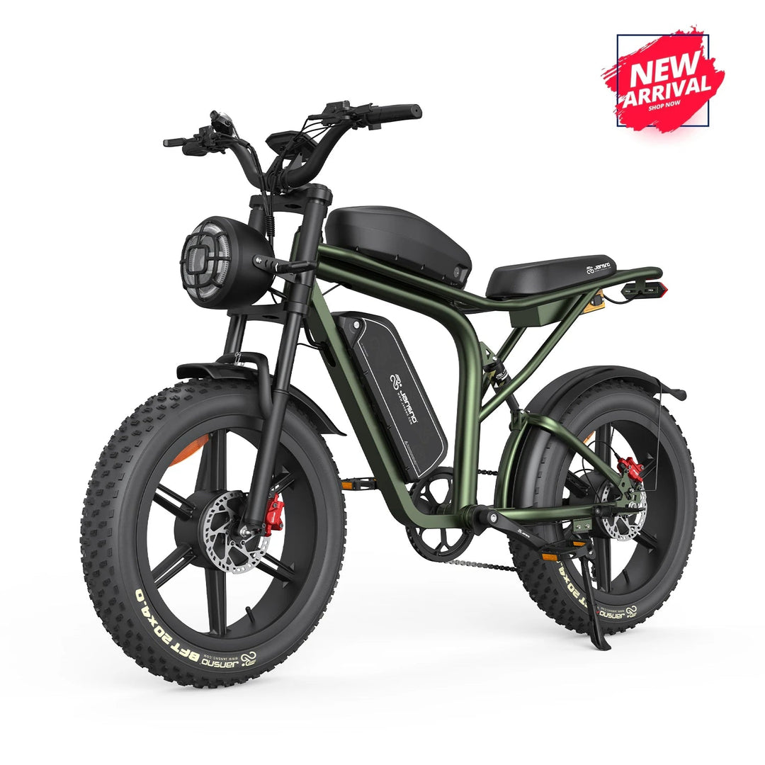 Jansno X80 – All-Terrain Sports E-Bike with Storage Bag, Supports 2 Riders