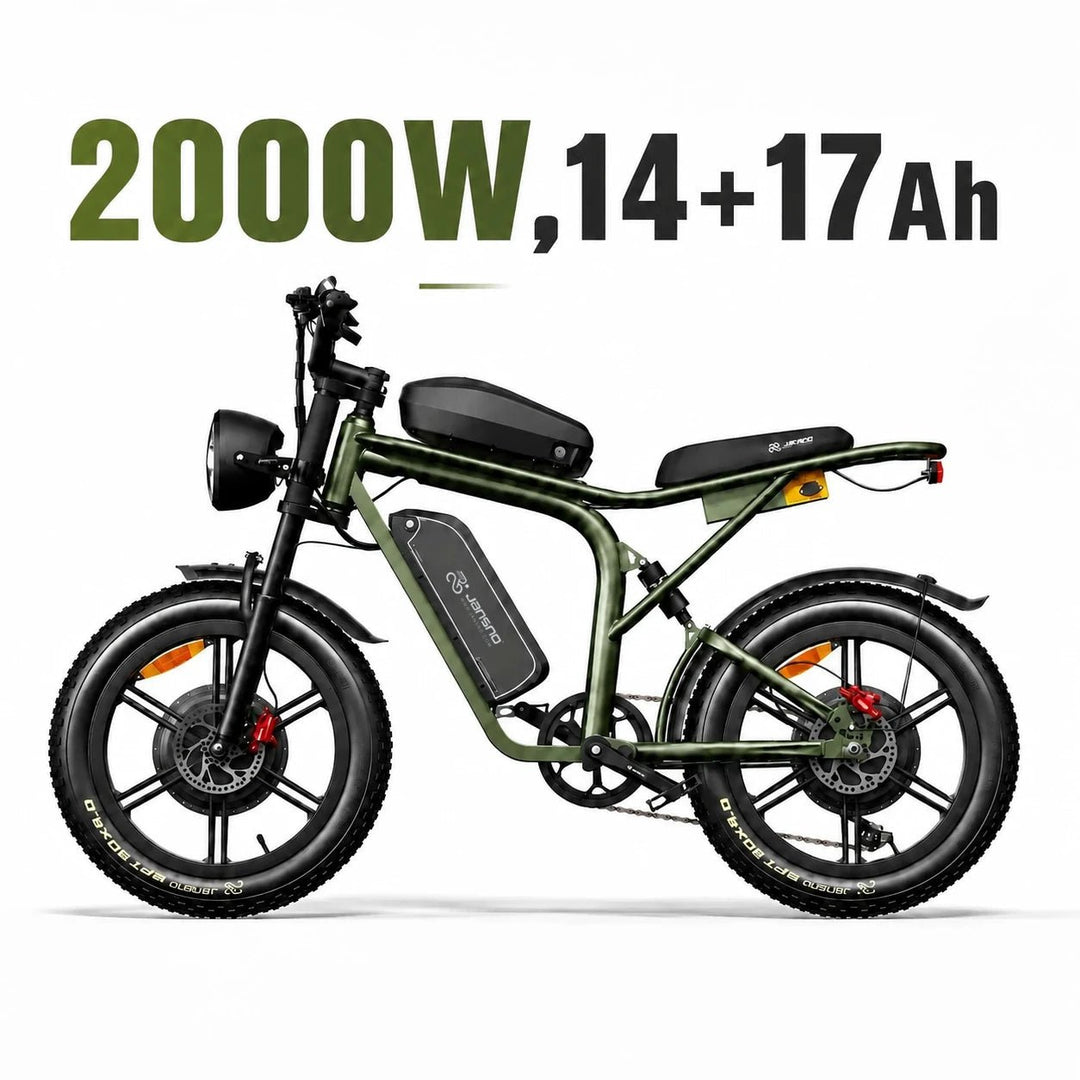 Jansno X80 Max 2000W Dual Motor Fat Tire Electric Bike - Jansno Ebike US