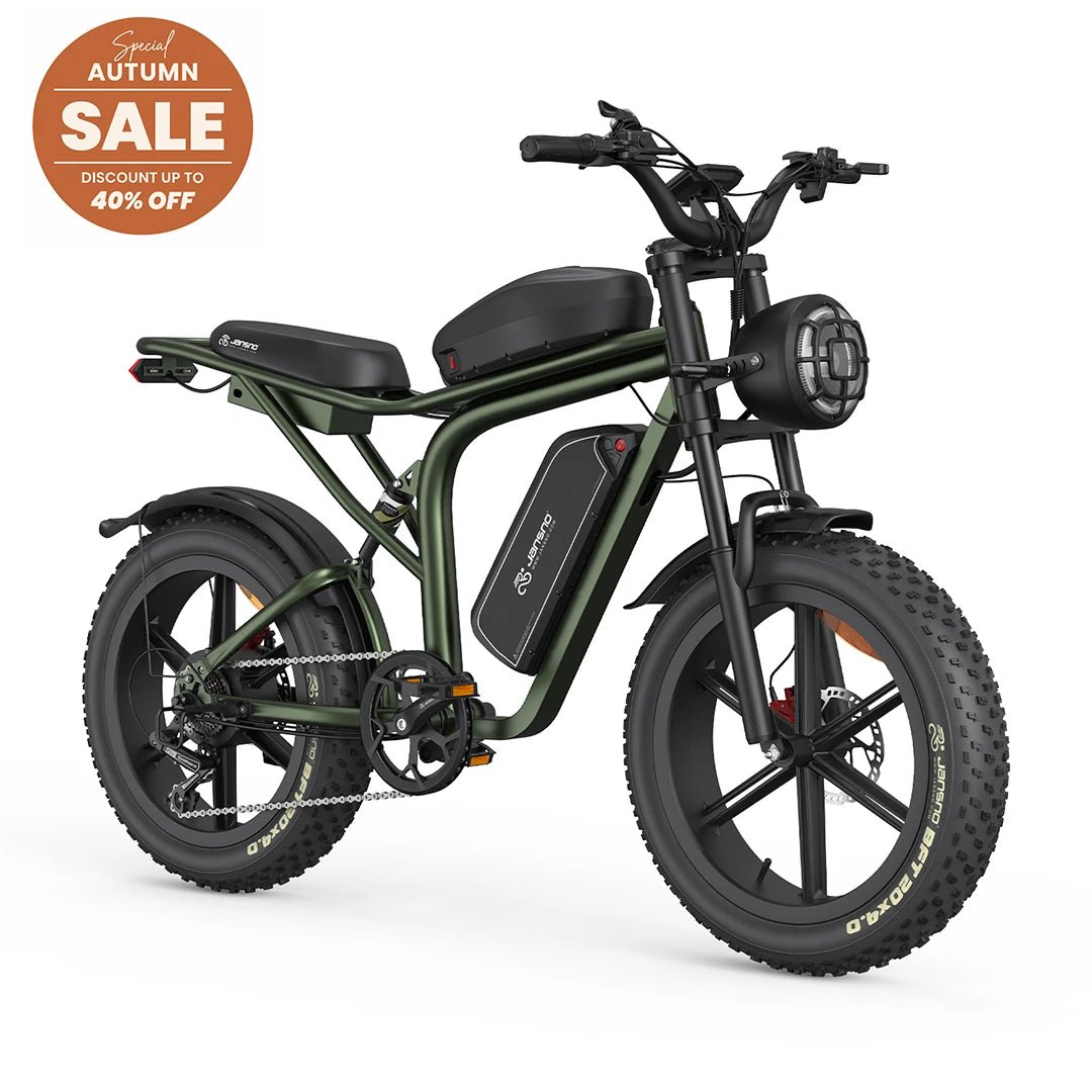 Jansno X80 Pro Long Range Fat Tire Electric Bike with Dual Battery - Jansno Ebike US
